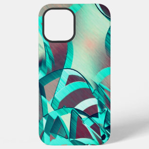 Blue or cyan streaks over rustic reddish orange th iPhone 12 pro max case
