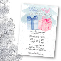 Blue or Pink What do you think Invitation