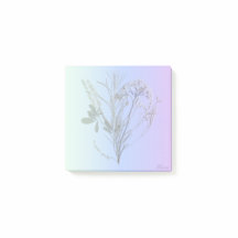 Blue or purple post it note