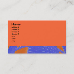 blue orange abstract business card