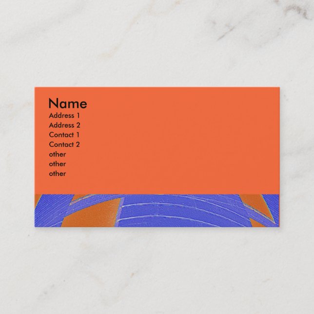 blue orange abstract business card (Front)