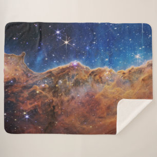 Blue/Orange Carina Nebula   JWST Sherpa Blanket