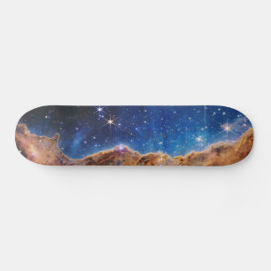 Blue/Orange Carina Nebula   JWST Skateboard