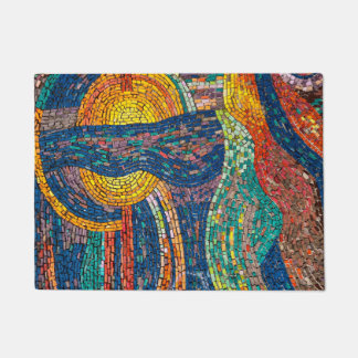 Blue, Orange  Doormat