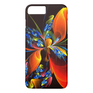 Blue Orange Floral Modern Abstract Art Pattern #03 iPhone 8 Plus/7 Plus Case
