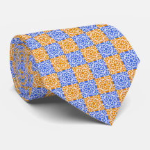 Blue Orange Geometric Pattern