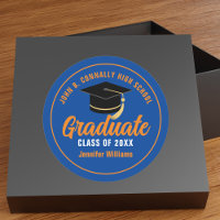 Blue Orange Graduate Custom 2025 Graduation Party
