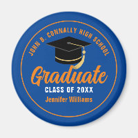 Blue Orange Graduate Custom 2025 Graduation Party