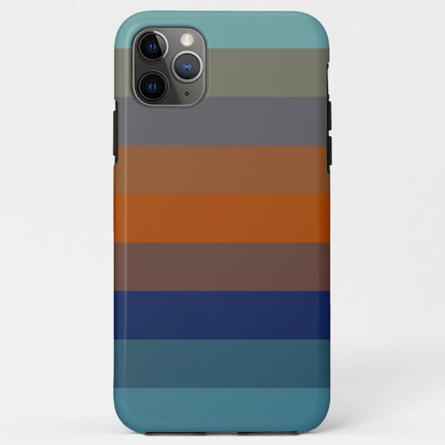 Blue, orange, green, and gray stripes Case-Mate iPhone case (Back)