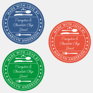 Blue Orange Green Made With Love Food Gift