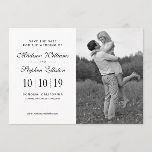 Blue & Orange Hand Painted Flowers - Save the Date