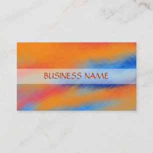Blue Orange Painting Abstract Art 10 Business Card