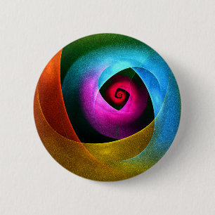 Blue Orange Pink Modern Abstract Art Pattern #24 6 Cm Round Badge
