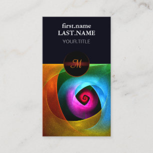 Blue Orange Pink Modern Abstract Art Pattern #24 Business Card