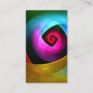 Blue Orange Pink Modern Abstract Art Pattern #24 Business Card