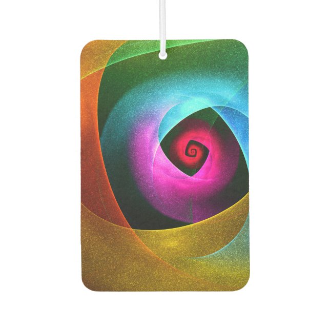 Blue Orange Pink Modern Abstract Art Pattern #24 Car Air Freshener (Front)