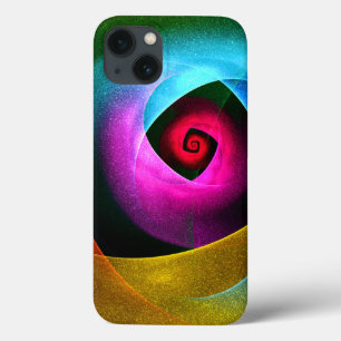 Blue Orange Pink Modern Abstract Art Pattern #24 iPhone 13 Case
