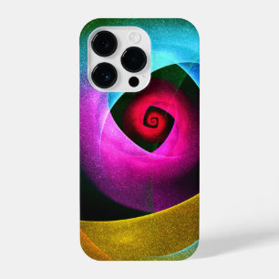 Blue Orange Pink Modern Abstract Art Pattern #24 iPhone 14 Pro Case