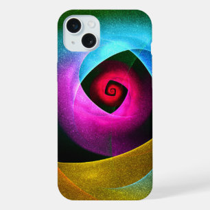 Blue Orange Pink Modern Abstract Art Pattern #24 iPhone 15 Plus Case