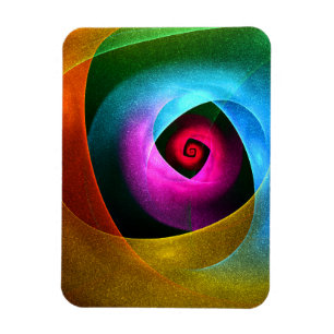 Blue Orange Pink Modern Abstract Art Pattern #24 Magnet