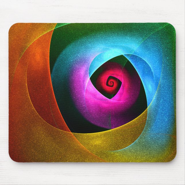 Blue Orange Pink Modern Abstract Art Pattern #24 Mouse Pad (Front)