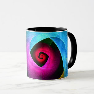 Blue Orange Pink Modern Abstract Art Pattern #24 Mug