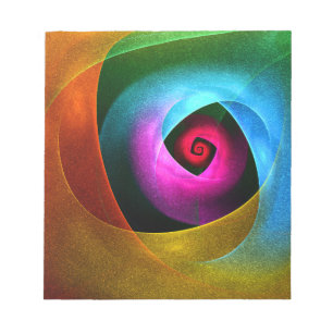 Blue Orange Pink Modern Abstract Art Pattern #24 Notepad