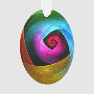 Blue Orange Pink Modern Abstract Art Pattern #24 Ornament
