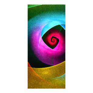 Blue Orange Pink Modern Abstract Art Pattern #24 Rack Card