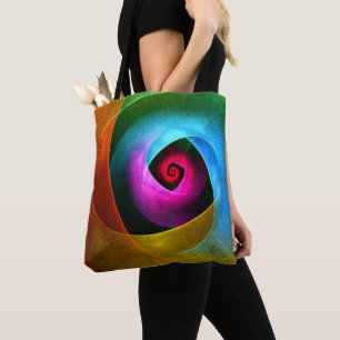 Blue Orange Pink Modern Abstract Art Pattern #24 Tote Bag