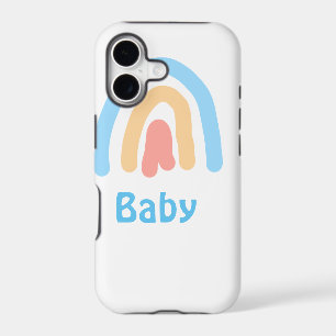 blue orange rainbow baby add name text