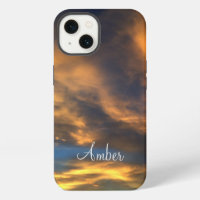 Blue Orange Sunset Clouds Evening Sky Personalised