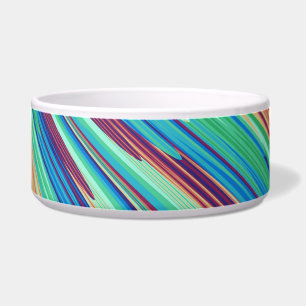 Blue Orange Teal Abstract Geometric Feathers