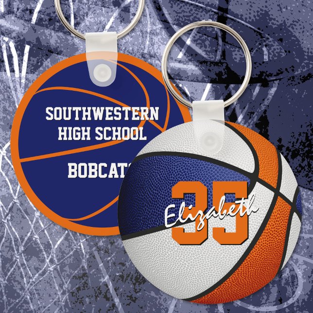 blue orange team colours basketball players key ring (Creator Uploaded)