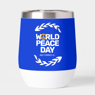 Blue Orange World Peace Day Peace Sign