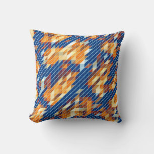 Blue Orange Yellow COOL Pattern Cushion