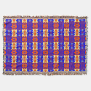 Blue Orange Yellow Red Throw Blanket