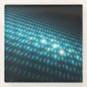 Blue Orbs 3D Glass Coaster
