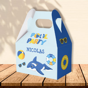 BLUE ORCA FLOAT POOL PARTY FAVOUR BOX