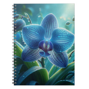 Blue Orchid Floral  Notebook