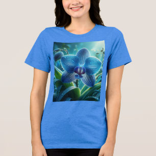 Blue Orchid Floral Tri-Blend Shirt