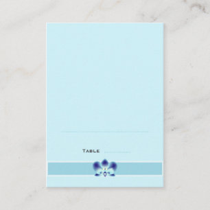 Blue Orchid Folded Place Cards