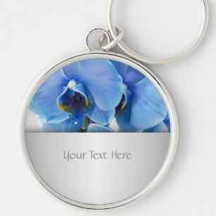 Blue Orchid Key Ring