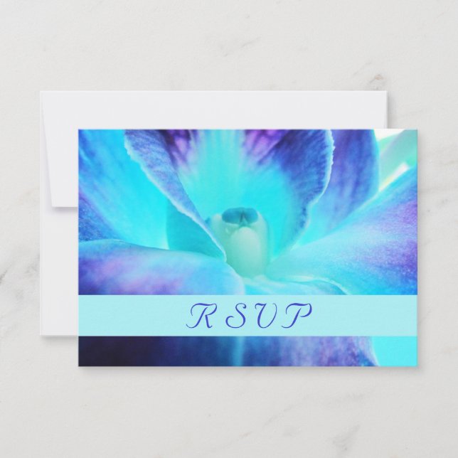 Blue Orchid RSVP Card (Front)