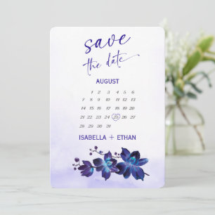 Blue Orchid  Turquoise  Save the Date Card Ideas