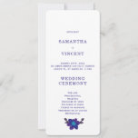 Blue Orchid Wedding Program Template<br><div class="desc">This beautiful Blue Orchid  Wedding Program Template are fully customisable for your special day. Shop today!
Must-have customised Modern Wedding Program Template printed on beautifully thick card. Charming designs,  professional printing & affordable prices.</div>