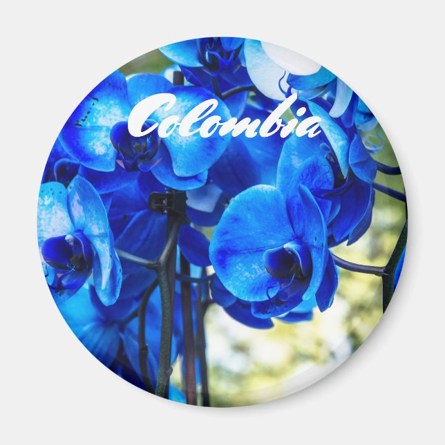 Blue orchids magnet (Front)