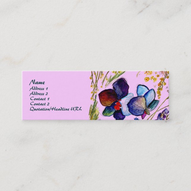 Blue Orchids Profile Card (Front)