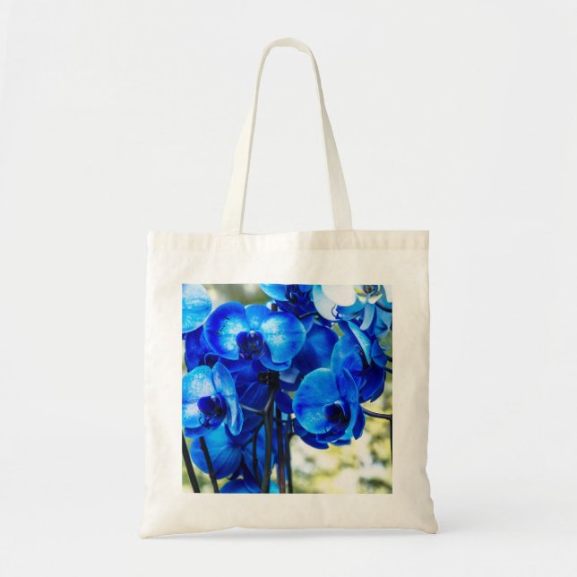 Blue orchids tote bag (Front)