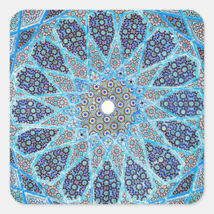Blue Orient Square Sticker